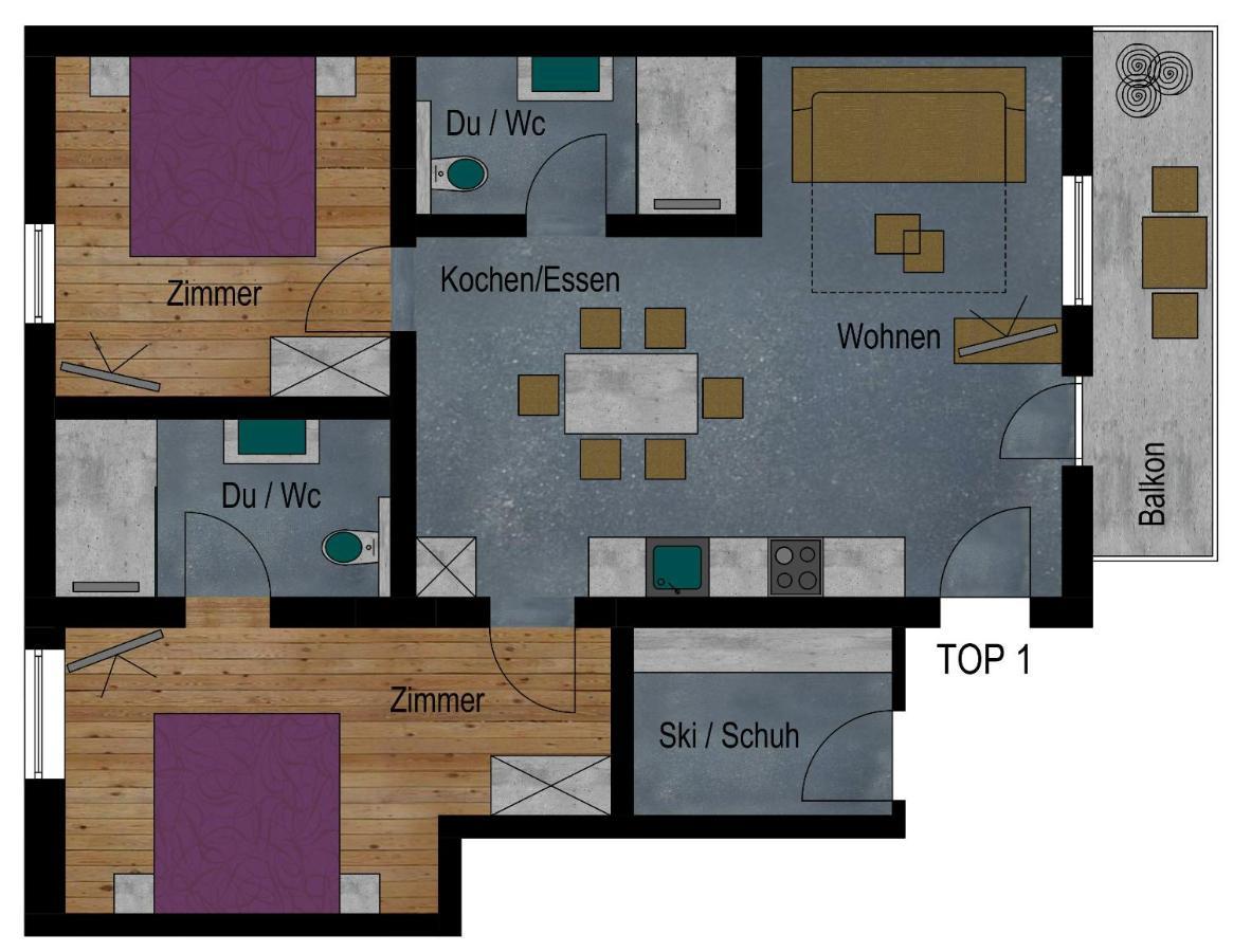 Apart Scharler Mit Silvretta Card Зе Екстер'єр фото